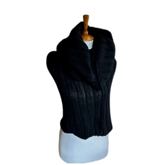 Ann Demeulemeester Oversized Ribbed Tubular Snood/Hooded Cowl –90s/Early Y2K - Picture 5 of 8